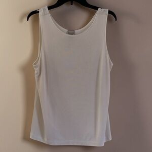 Chico's Cream Scoop Neck Sleeveless Tank